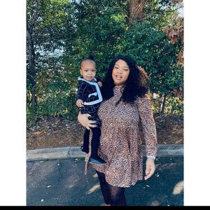 Multi colored long sleeve dress